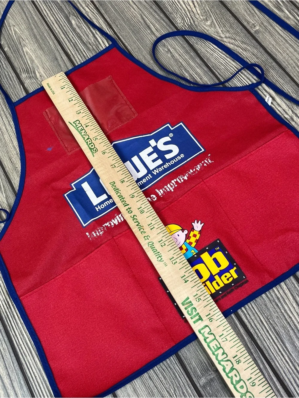 Vintage Lowe's x Bob the Builder Kids Red Apron Vest